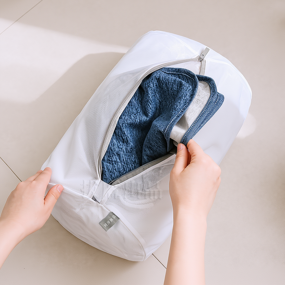 [現貨][台灣出貨]洗衣袋 台灣製造 細網 粗網 加厚 旅行 方形 立體 加厚 圓柱 護洗袋 洗衣網-細節圖5