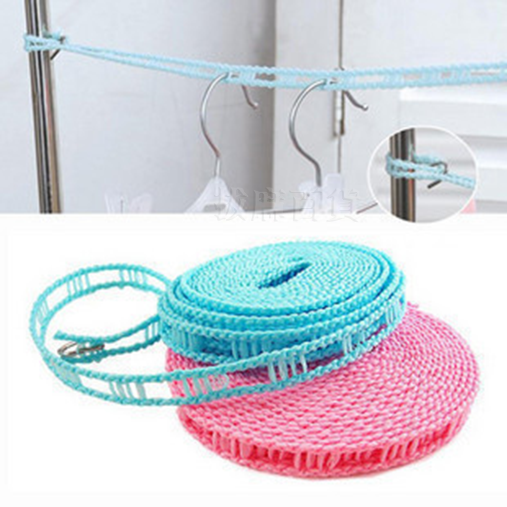 [現貨][台灣出貨]曬衣繩 晾衣繩 掛衣繩 曬衣 晾衣 加粗 防滑 防風 雙頭掛勾 強韌質料 柵欄式設計-細節圖2