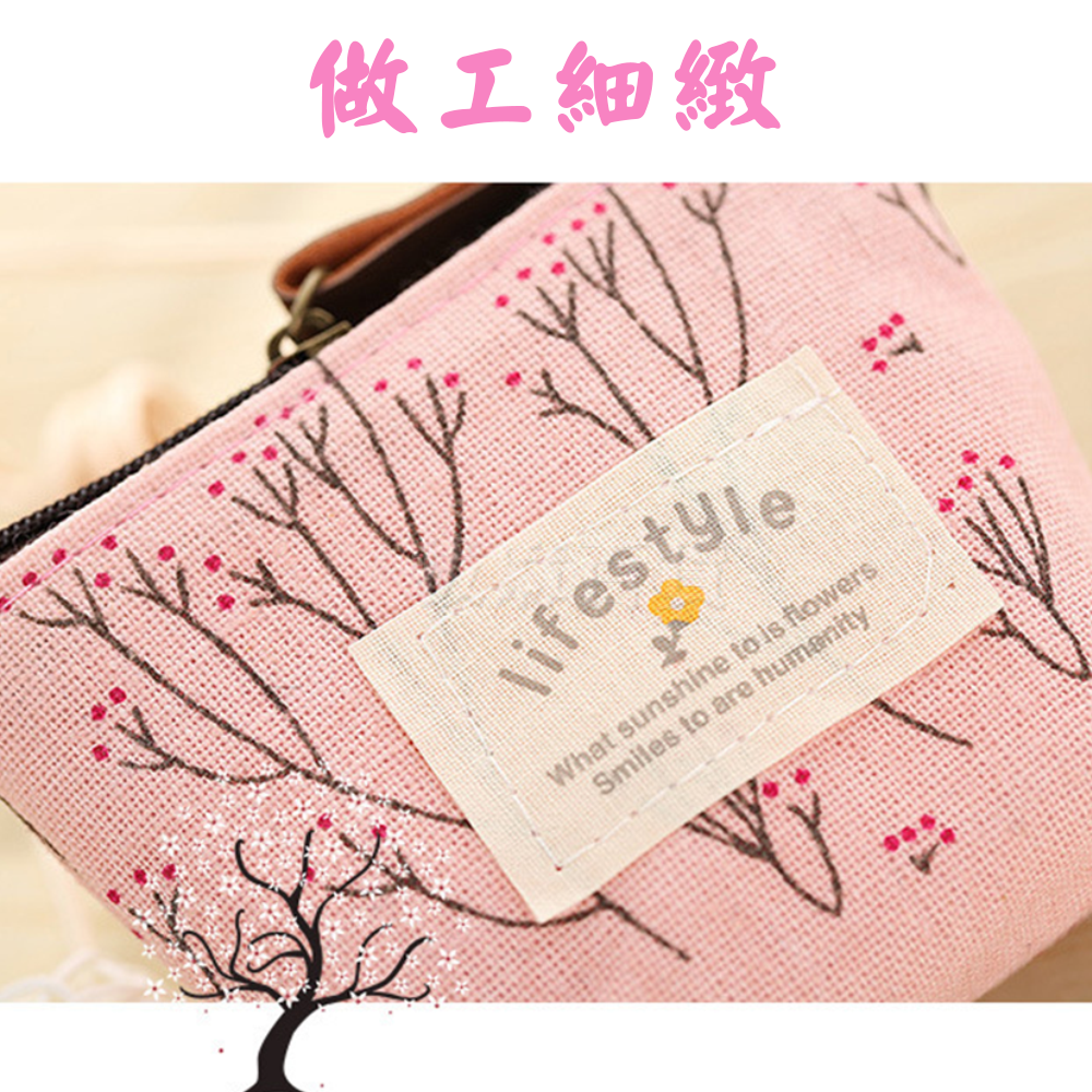 [現貨][台灣出貨]零錢包 鑰匙包 硬幣包 收納包 錢包 女生 女士 韓式 布藝 花樣年華 帆布包 可愛 氣質 創意-細節圖2