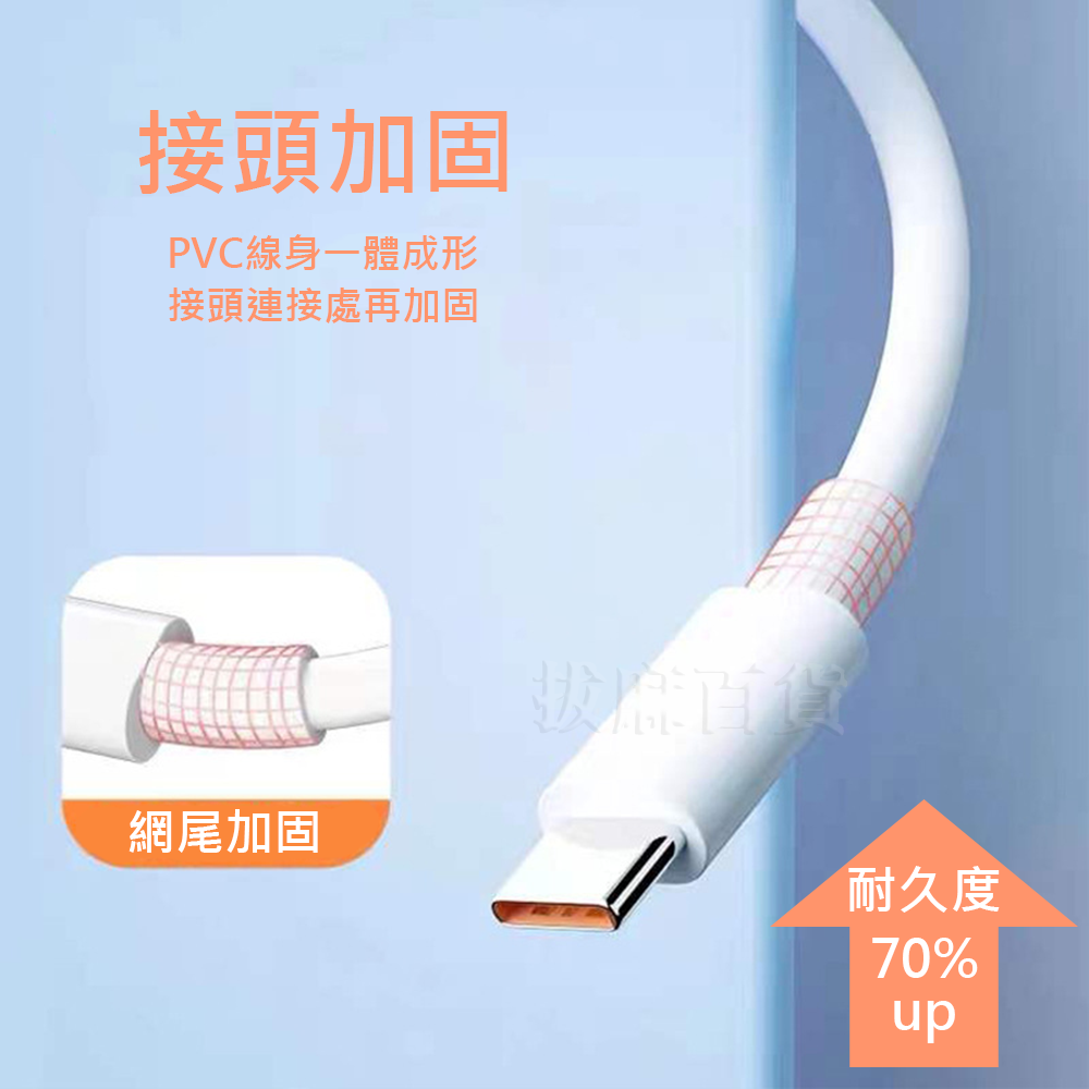 [現貨][台灣出貨]6A 充電線 傳輸線 快充線 閃充線 快充 閃充 TypeC 極速充電 OPPO 小米 VIVO-細節圖7