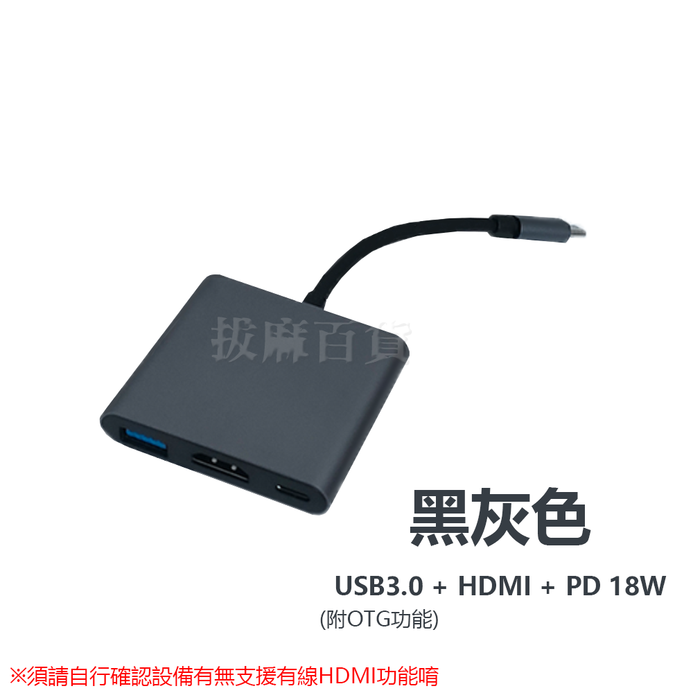 [現貨][台灣出貨]TypeC HDMI 轉接頭 USB3.0 手機轉電視 影像轉接 轉換器 轉接線 快充 同步投影-細節圖11