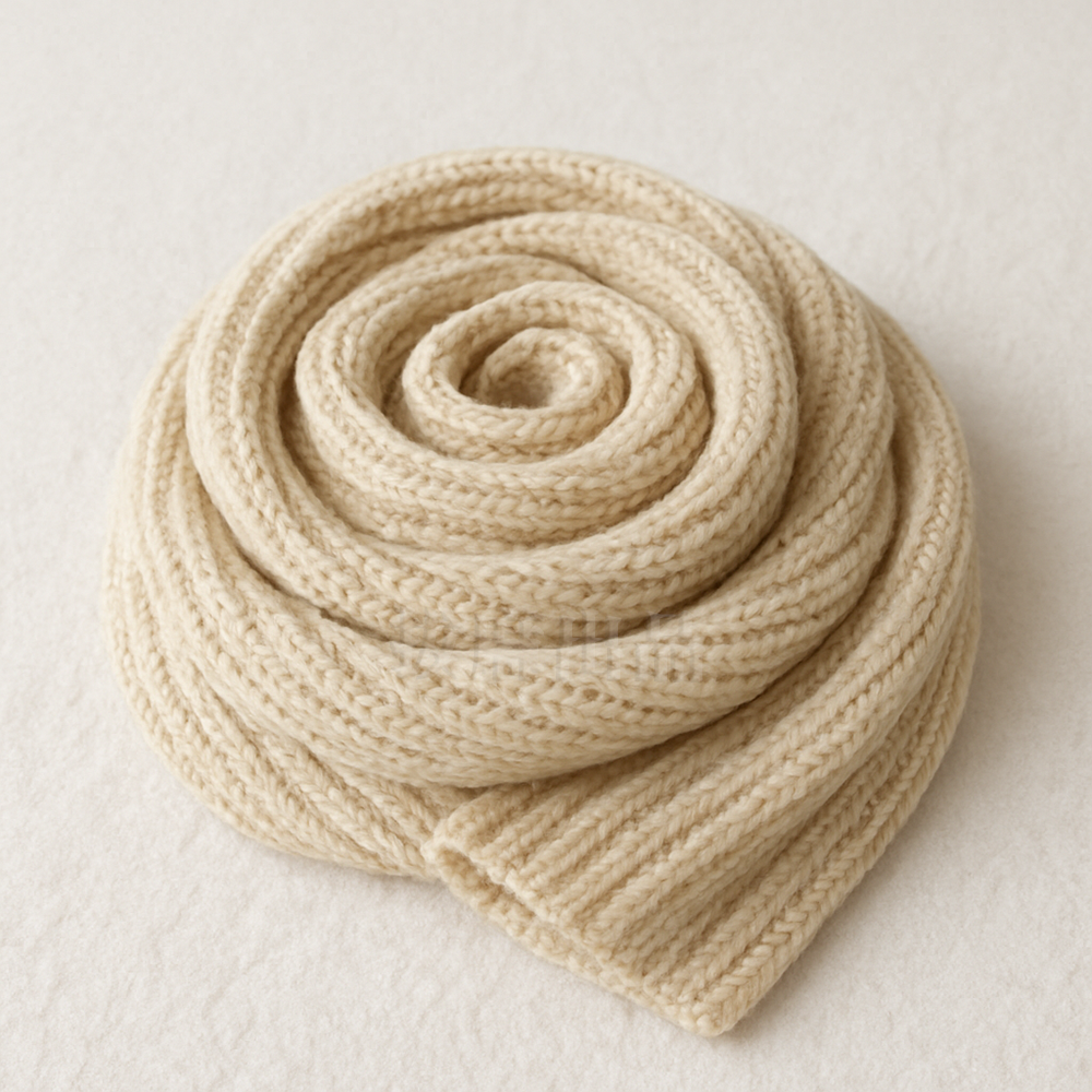 [現貨][台灣出貨]圍巾 純色 素色 針織 情侶裝 保暖 冬季 日系 韓系 學生 少女 配件 百搭 生日禮物 交換禮物-細節圖5