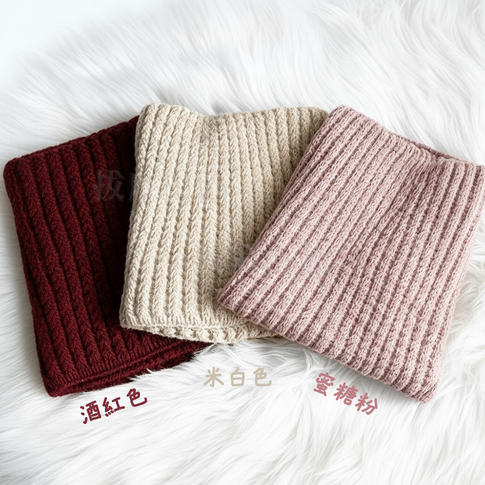 [現貨][台灣出貨]圍巾 純色 素色 針織 情侶裝 保暖 冬季 日系 韓系 學生 少女 配件 百搭 生日禮物 交換禮物-細節圖6