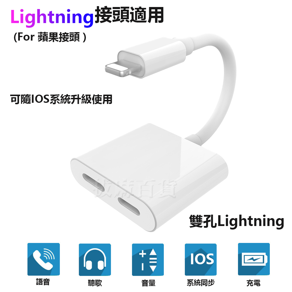 [現貨][台灣出貨]轉接頭 Lightning 一分二 蘋果 轉換頭 手機轉接 轉接耳機 音量線控 語音 充電 四合一-細節圖7