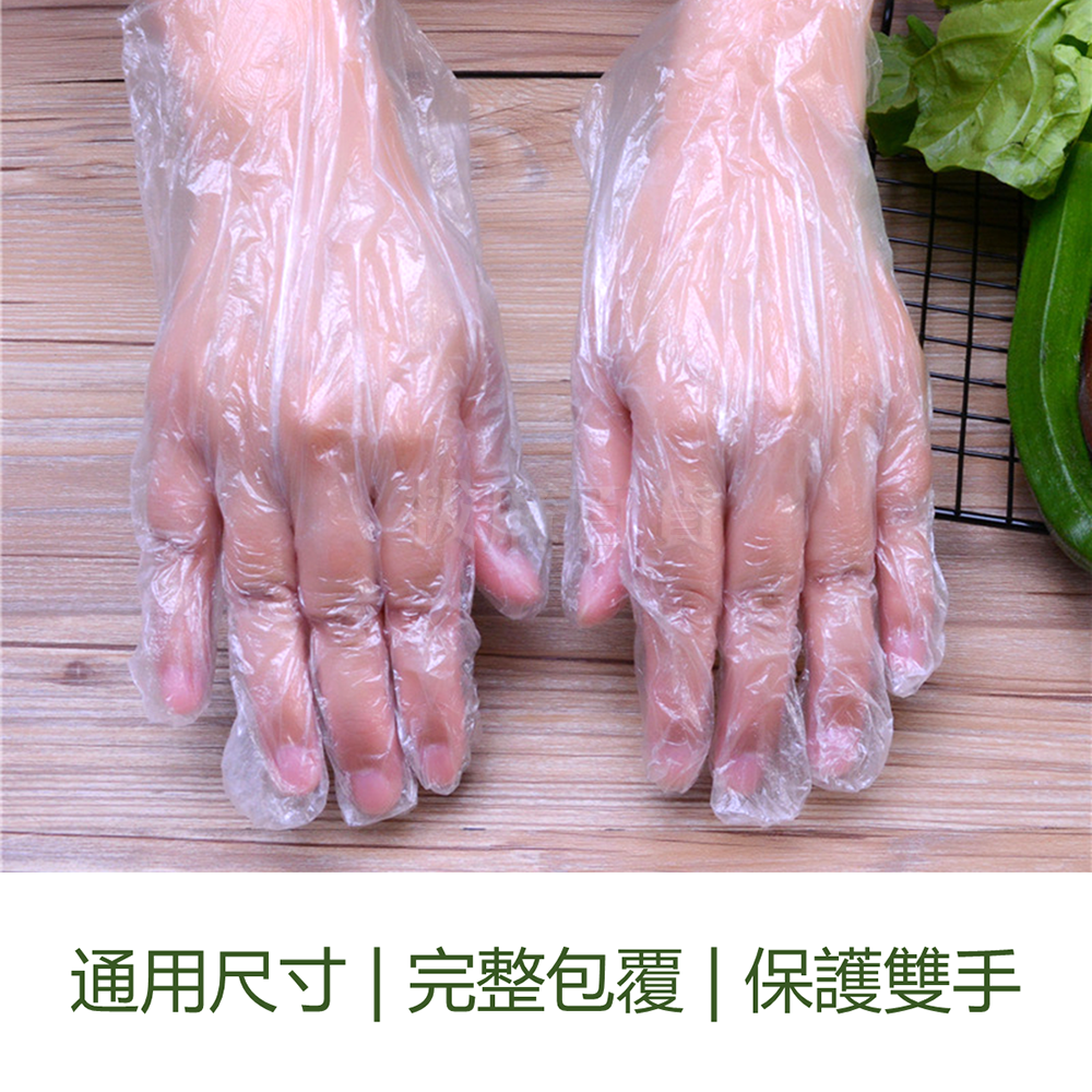 [現貨][台灣出貨]透明 塑膠手套 手扒雞手套 透明手套 一次性 PE 廚房 打掃 均碼-細節圖2