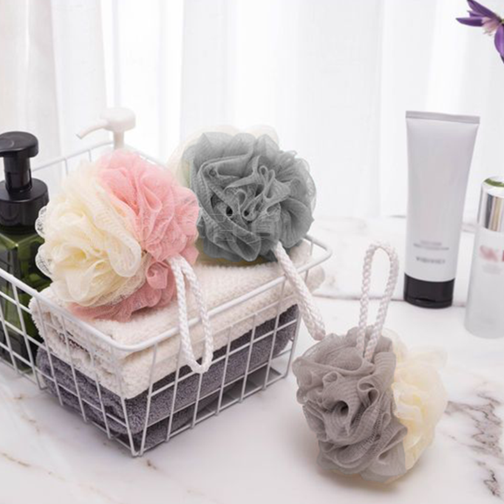 [現貨][台灣出貨]沐浴球 沐浴球花 澡花 雙色 大號 蓬鬆 親膚 柔軟 去角質 按摩 洗澡 沐浴用具 洗澡用具-細節圖5