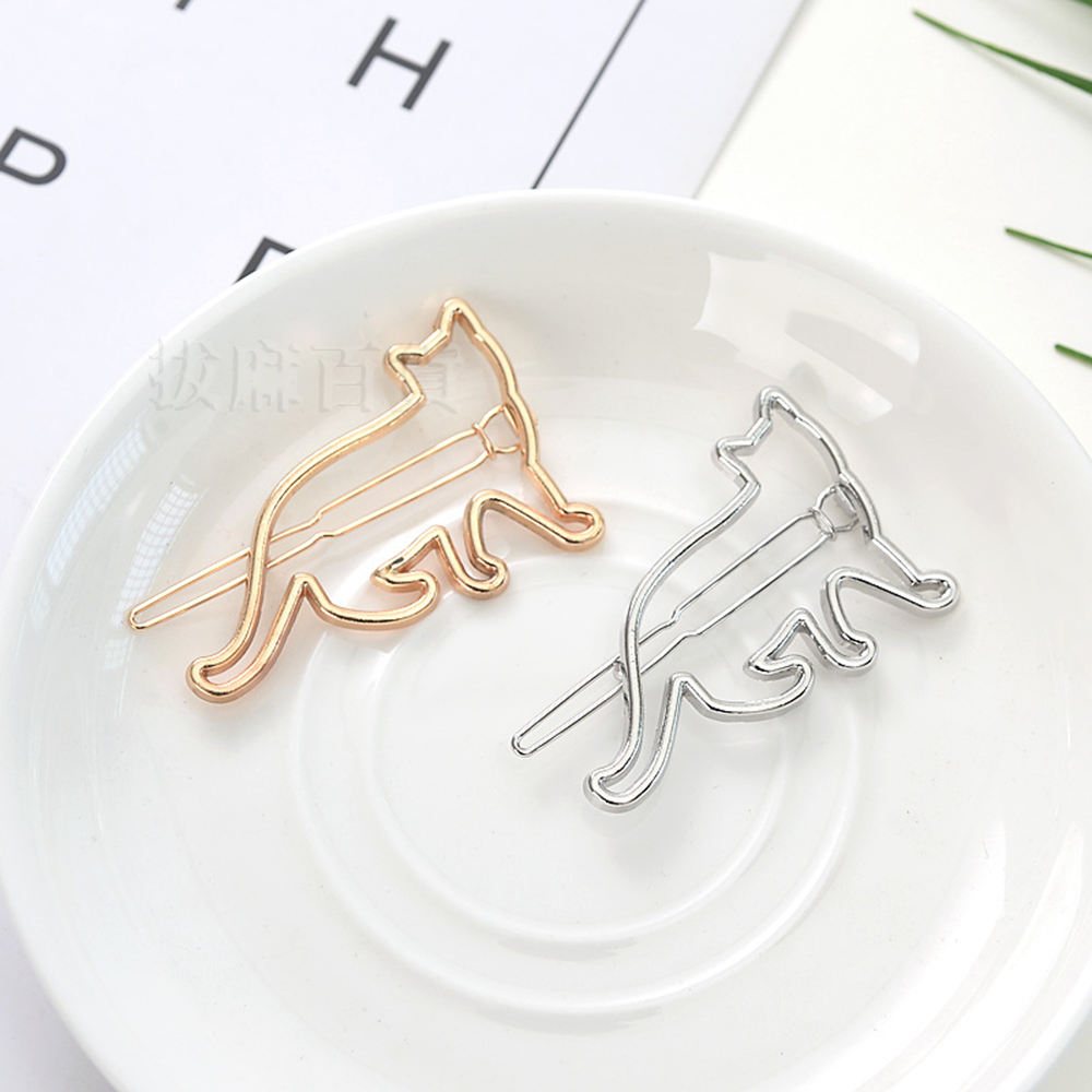 [現貨][台灣出貨]髮夾 髮飾 造型髮夾 造型髮飾 瀏海夾 頭髮裝飾 日系 韓系 少女心 小貓 造型 邊夾-細節圖6