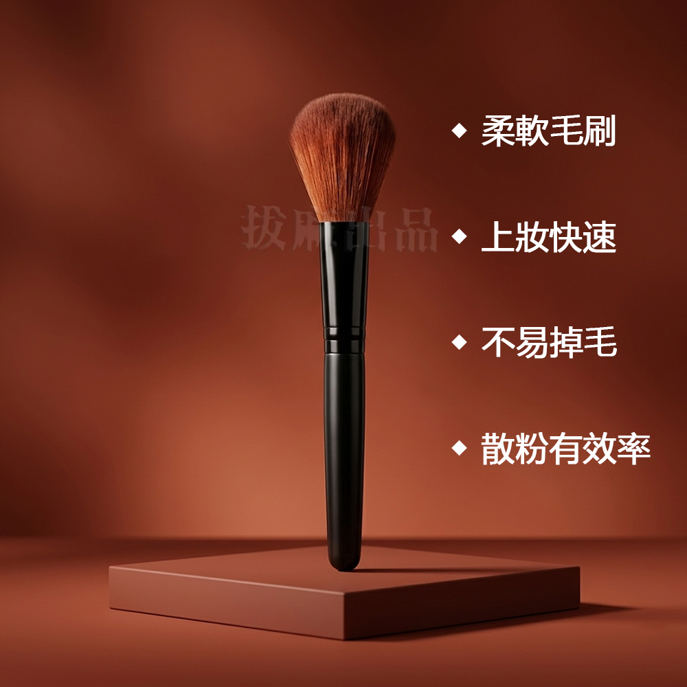 [現貨][台灣出貨]散粉刷 粉底刷 化妝刷 腮紅刷 刷具 輕薄 軟毛 化妝 上妝 粉底 美妝 化妝刷具 上妝器具-細節圖5