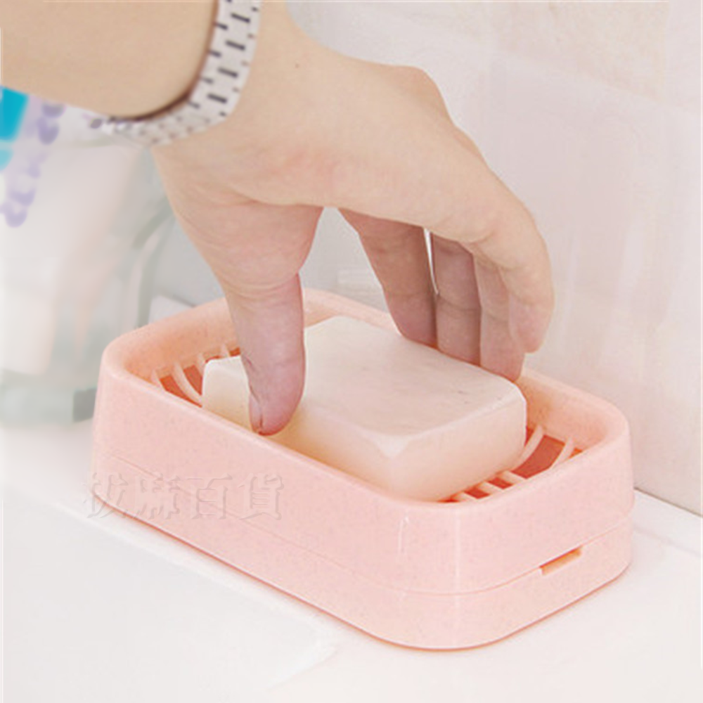 雙層肥皂盒 肥皂盒 香皂盒 瀝水盒 雙層 皂盒 皂架 肥皂架 瀝水 瀝乾 側孔 廚衛可用 清新素色-細節圖6