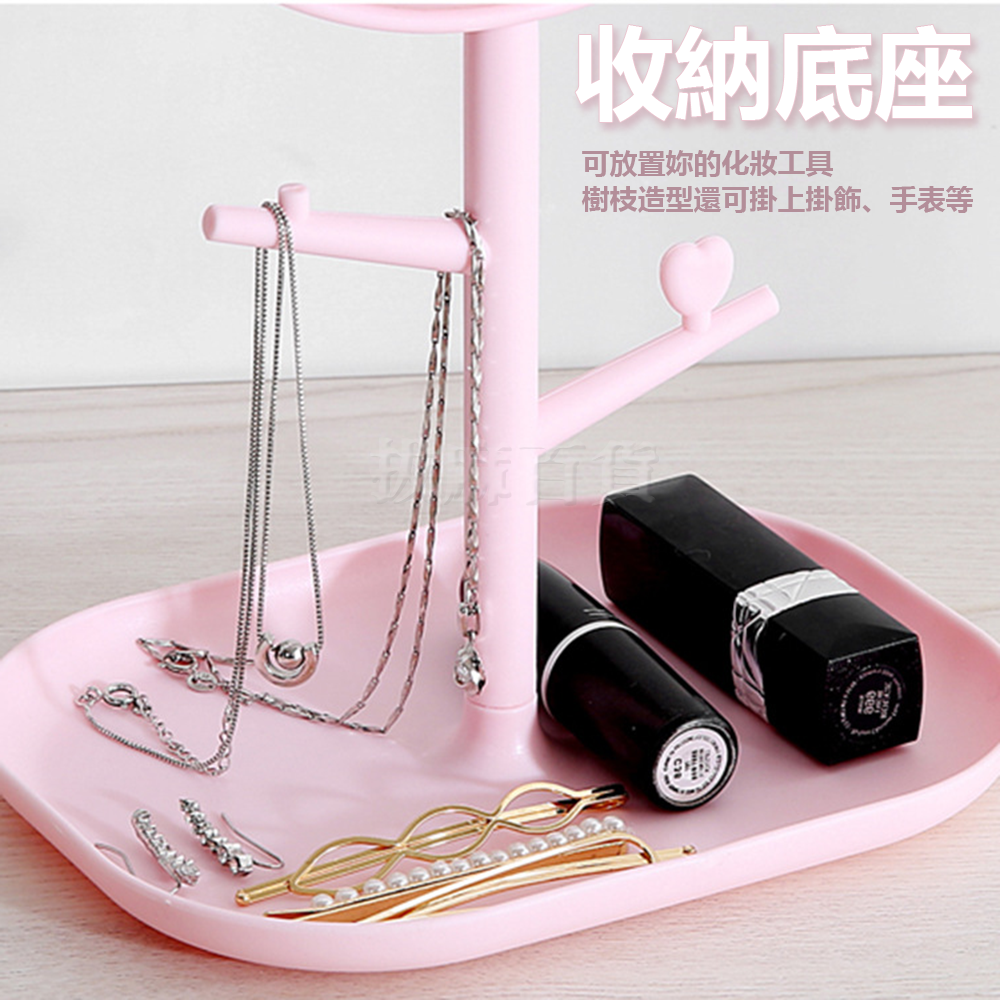 [現貨][台灣出貨]化妝鏡 鏡子 梳妝鏡 美妝鏡 桌鏡 立鏡 桌上化妝鏡 造型化妝鏡 貓耳化妝鏡 熊耳化妝鏡 旋轉化妝鏡-細節圖4