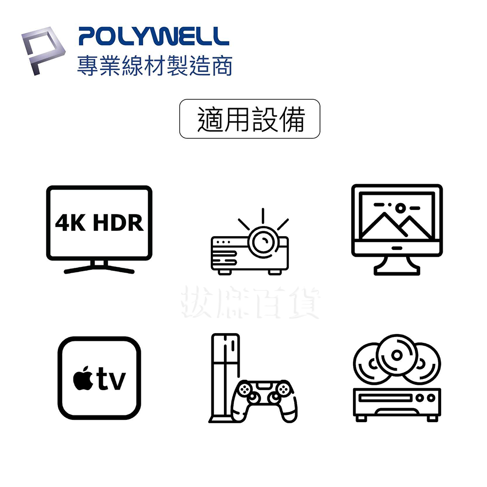 HDMI2.0 延長線 公對母 高清 HDMI連接線 影音線 影音傳輸線 電視線 美國認證 寶利威爾-細節圖4