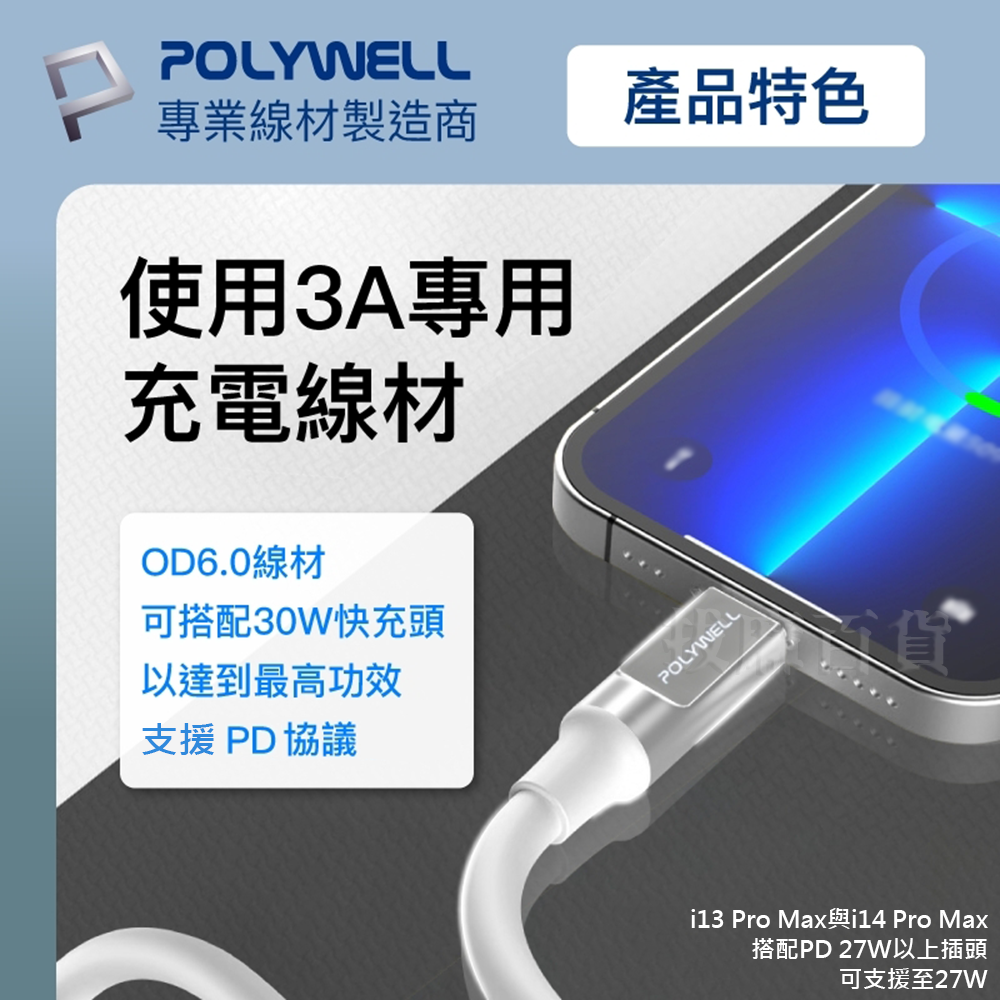 [現貨][台灣出貨]PD 快充線 lightning typec 快充 充電線 傳輸線 寶利威爾 i8 i10 i14-細節圖2