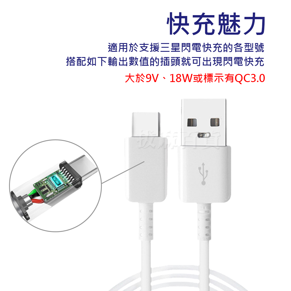 [現貨][台灣出貨]三星 快充線 充電線 數據線 傳輸線 QC 閃電快充 閃充 快充 一體成形 穩定快充-細節圖2