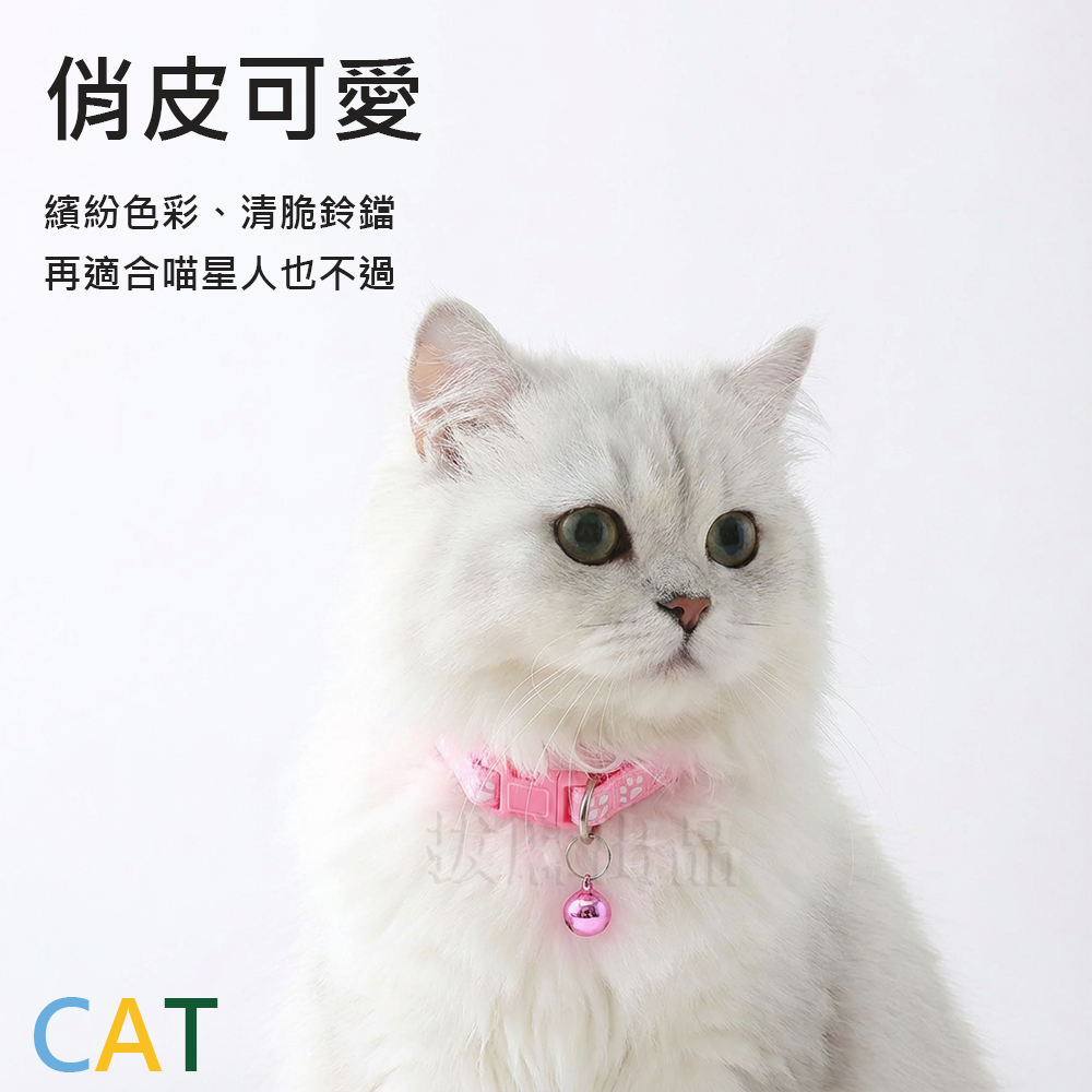 [現貨][台灣出貨]項圈 貓 頸圈 鈴鐺 寵物項圈 尼龍項圈 頸環 防走丟 貓用品 寵物用品 寵物周邊-細節圖2