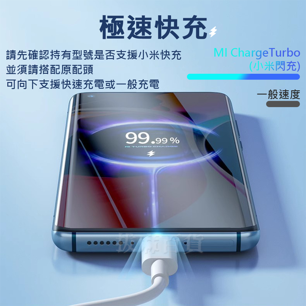 [現貨][台灣出貨]小米 充電線 快充線 TypeC 快速充電 極速充電 傳輸線 閃充線 快充 小數點 低壓快充 55W-細節圖6