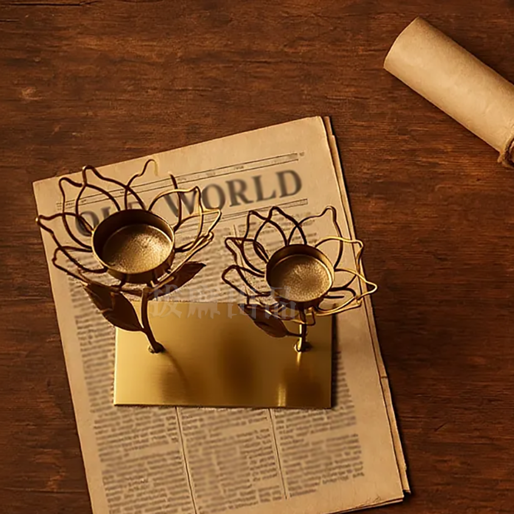 [現貨][台灣出貨]燭台 鐵製燭台 金屬燭台 裝飾品 浪漫燭台 復古燭台 歐式燭台 造型 擺飾 裝飾 禮品 禮物-細節圖3