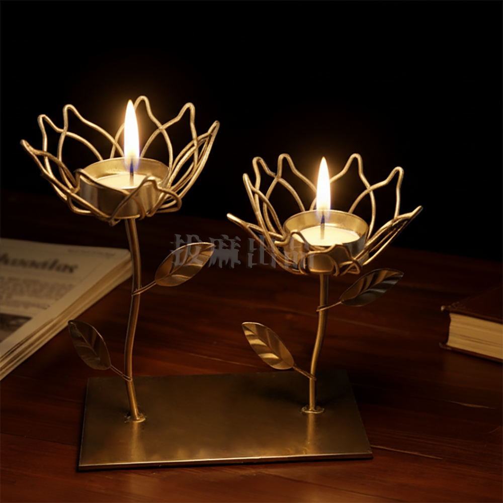 [現貨][台灣出貨]燭台 鐵製燭台 金屬燭台 裝飾品 浪漫燭台 復古燭台 歐式燭台 造型 擺飾 裝飾 禮品 禮物-細節圖4