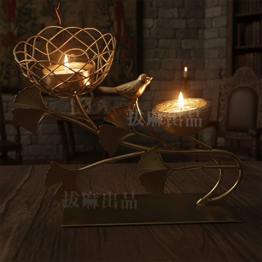[現貨][台灣出貨]燭台 金屬燭台 鐵製燭台 裝飾品 浪漫燭台 復古燭台 歐式燭台 造型擺飾 裝飾 禮品 禮物 聖誕節-細節圖9