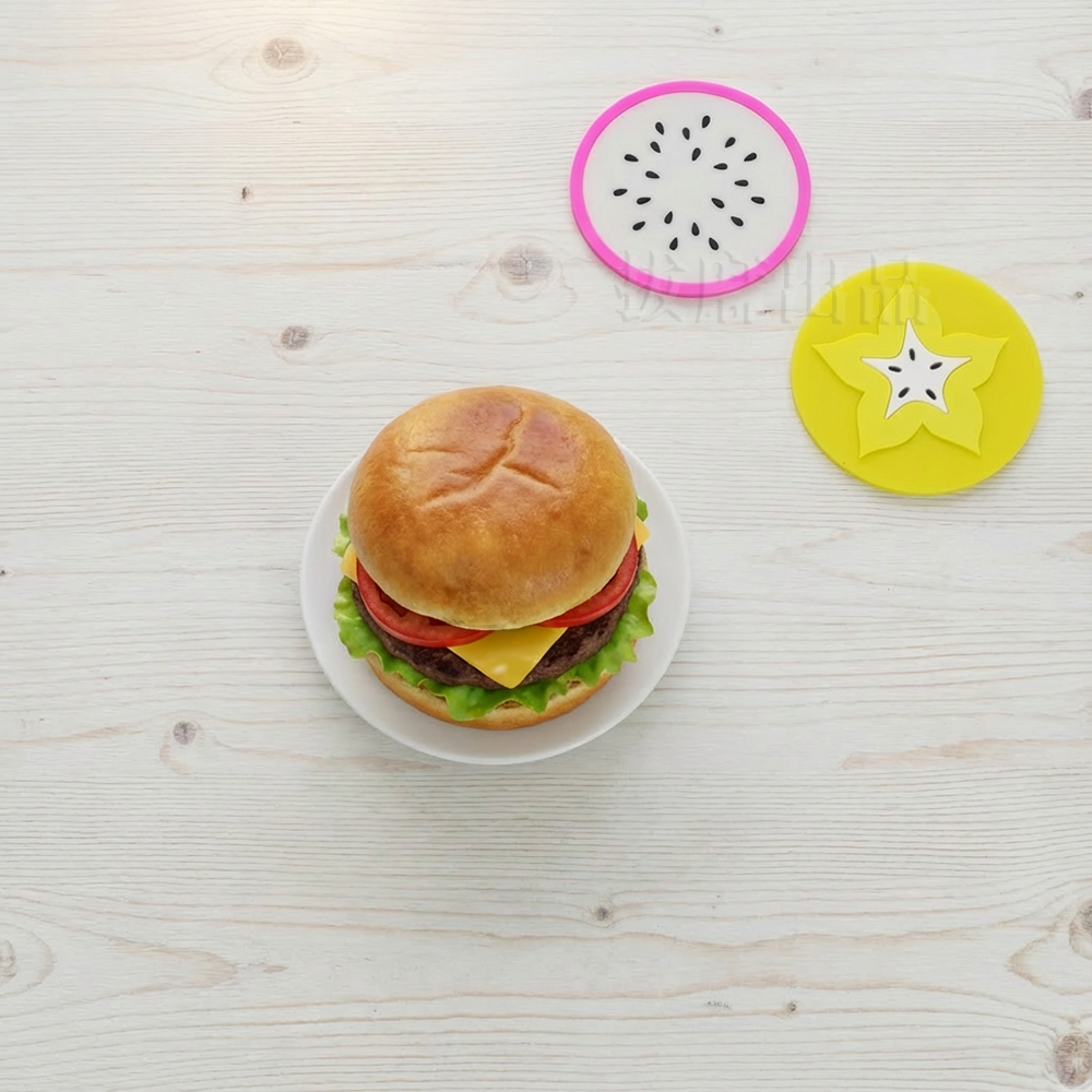 [現貨][台灣出貨]杯墊 矽膠杯墊 隔熱墊 隔熱杯墊 防滑 隔熱 防燙 創意杯墊 水果杯墊 加厚 餐具-細節圖2