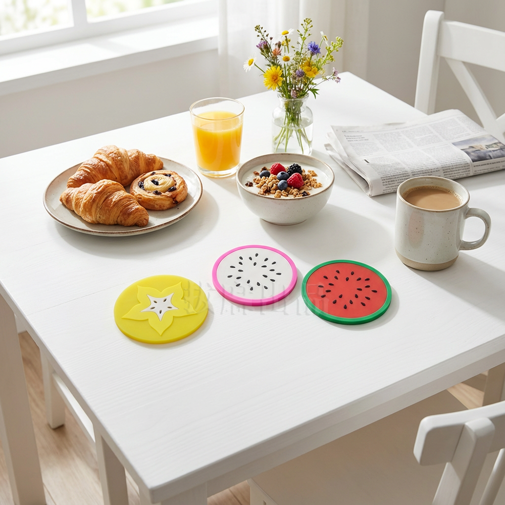 [現貨][台灣出貨]杯墊 矽膠杯墊 隔熱墊 隔熱杯墊 防滑 隔熱 防燙 創意杯墊 水果杯墊 加厚 餐具-細節圖3
