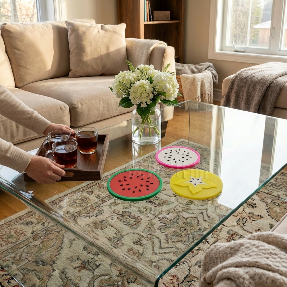 [現貨][台灣出貨]杯墊 矽膠杯墊 隔熱墊 隔熱杯墊 防滑 隔熱 防燙 創意杯墊 水果杯墊 加厚 餐具-細節圖5