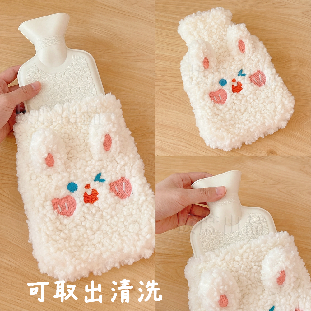 [現貨][台灣出貨]熱水袋 暖手袋 暖水袋 保暖袋 暖宮 暖手 保暖 熱敷 暖腰 少女心 絨毛 交換禮物 禮品 贈品-細節圖3