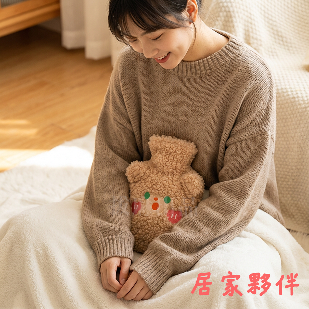 [現貨][台灣出貨]熱水袋 暖手袋 暖水袋 保暖袋 暖宮 暖手 保暖 熱敷 暖腰 少女心 絨毛 交換禮物 禮品 贈品-細節圖5