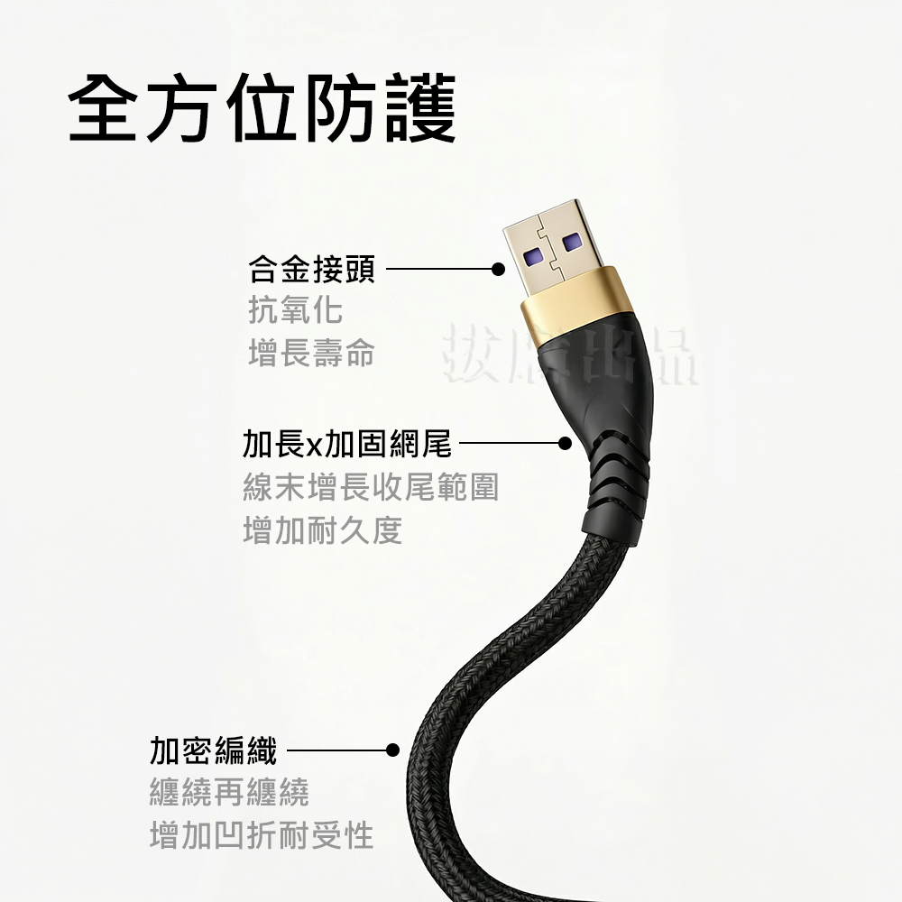 [現貨][台灣出貨]充電線 快充線 6A  66W 一拖三 快充 閃充 TypeC microUSB lightning-細節圖7