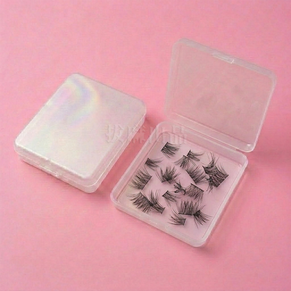 [現貨][台灣出貨]收納盒 化妝收納 假睫毛收納 眼影刷收納 眉筆收納 粉撲收納 飾品收納 透明收納盒-細節圖2