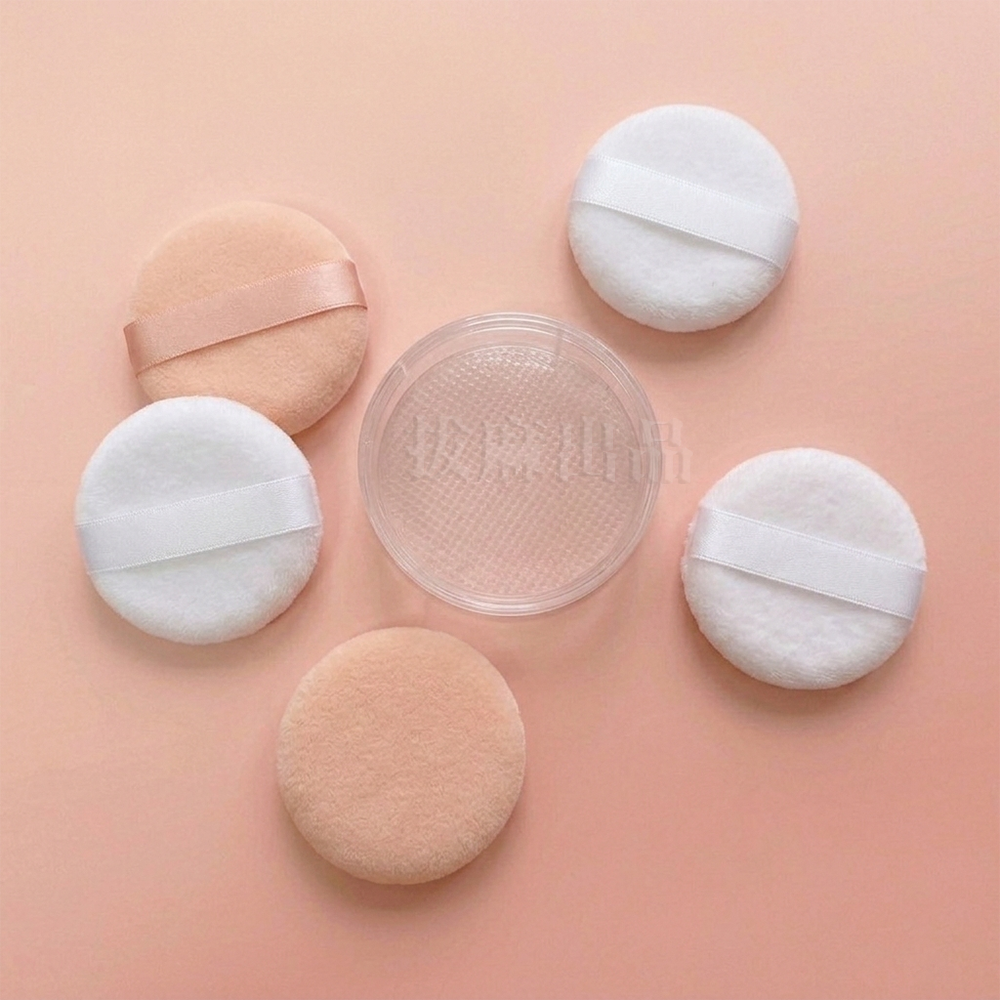 [現貨][台灣出貨]收納盒 粉餅 粉撲收納 化妝收納 透明收納盒 圓形收納盒 脫粉 好清洗-細節圖5