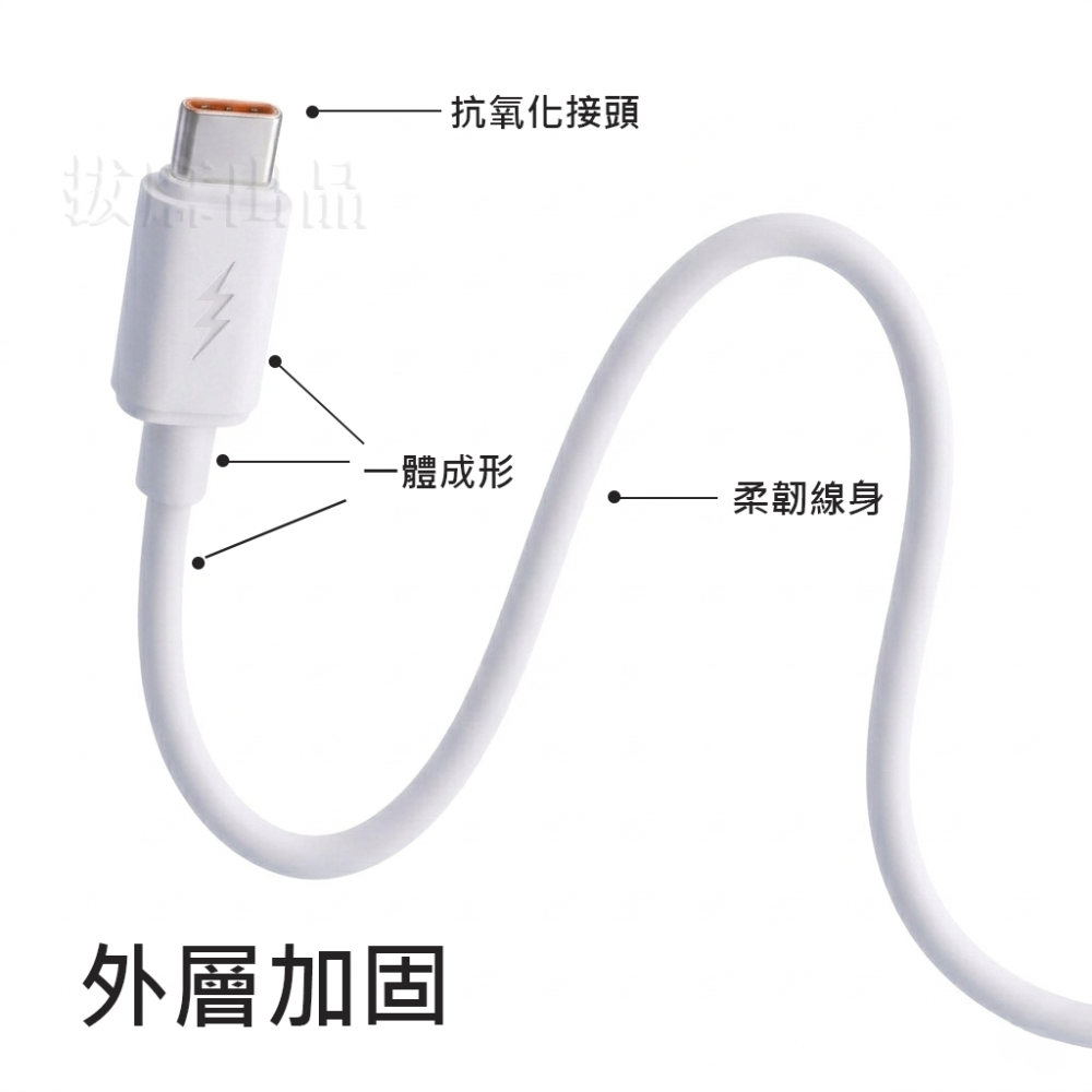 [現貨][台灣出貨]充電線 6A TypeC 120W 快充線 閃充線 傳輸線 快充 閃充 OPPO 小米 VIVO-細節圖5