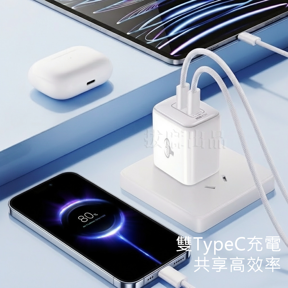 [現貨][台灣出貨]充電頭 快充頭 45W GaN 雙TypeC 兩孔 PD 雙孔 手機插頭 快充 閃充 折疊 氮化鎵-細節圖3