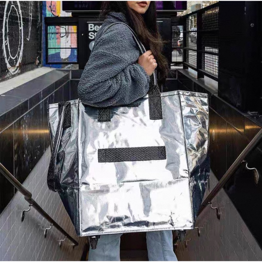 C&E防潑水浩肯包_銀色(可折疊,靜音輪）-細節圖2