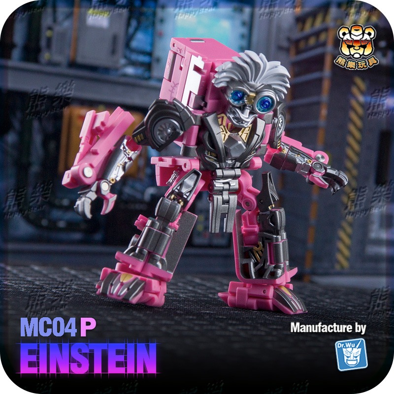 🐻熊樂🐻現貨🍀吳醫生獨家簽名款 全球限量 吳醫生 MC-04P 愛因斯坦 粉色 小怪獸好兄弟變形金剛-細節圖3