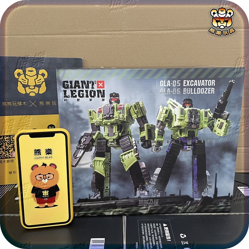 A、B套現貨C套再預購🔥機械入侵 GIANT LEGION 巨型軍團 首發小隊 重型建造者 六合體 大力神-細節圖3
