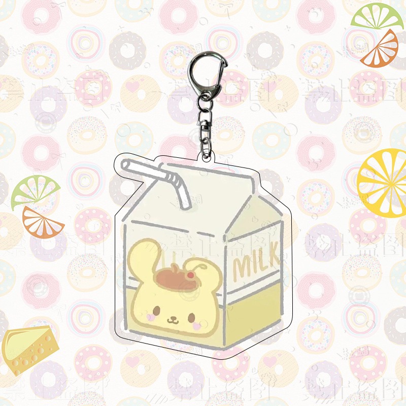 🌸葵の工作室-三麗鷗牛奶造型壓克力吊飾 三麗鷗吊飾 壓克力吊飾 三麗鷗吊飾 可愛造型吊-細節圖3