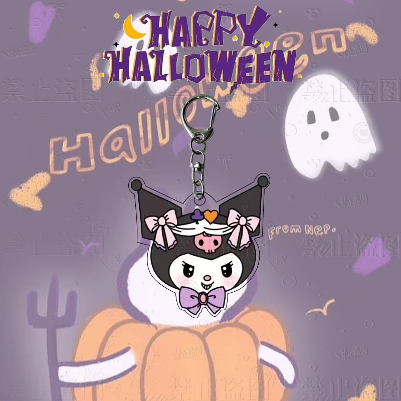 🌸葵の工作室-萬聖節酷洛米壓克力吊飾 酷洛米造型吊飾 壓克力吊飾 三麗鷗 酷洛米-細節圖3