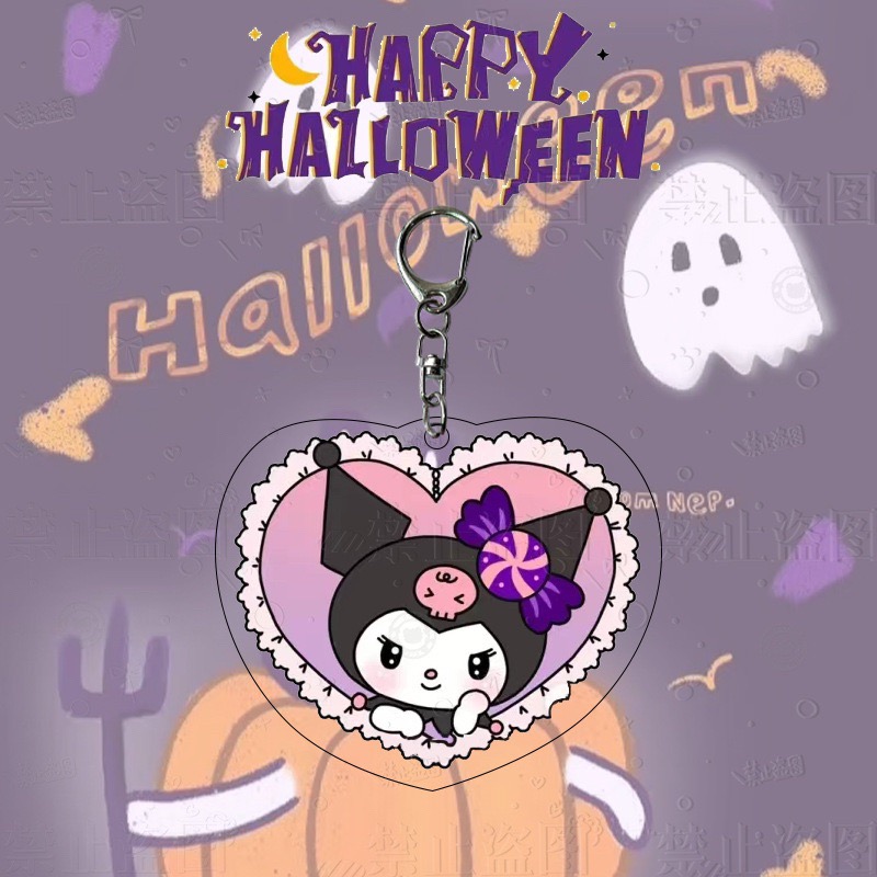 🌸葵の工作室-萬聖節酷洛米壓克力吊飾 酷洛米造型吊飾 壓克力吊飾 三麗鷗 酷洛米-細節圖7