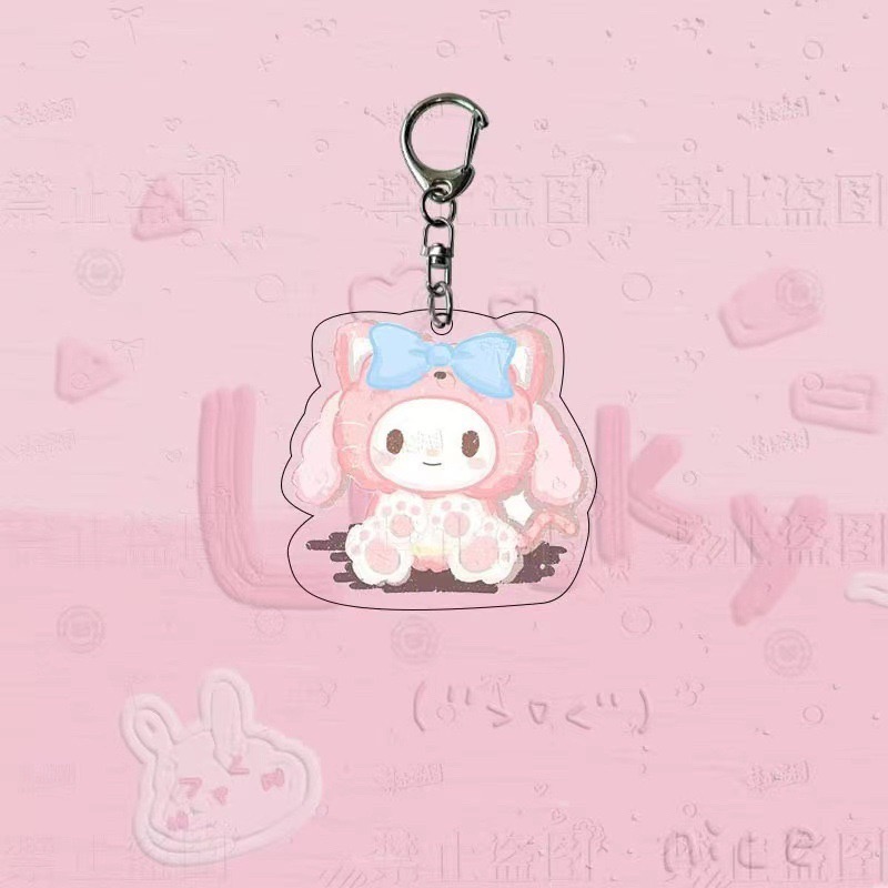 🌸葵の工作室-三麗鷗可愛吊飾 壓克力吊飾 酷洛米 大耳狗 帕恰狗 布丁狗 美樂蒂 凱蒂貓 變裝三麗鷗吊飾 情侶吊飾-細節圖2