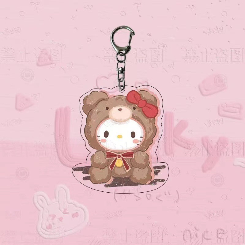 🌸葵の工作室-三麗鷗可愛吊飾 壓克力吊飾 酷洛米 大耳狗 帕恰狗 布丁狗 美樂蒂 凱蒂貓 變裝三麗鷗吊飾 情侶吊飾-細節圖7