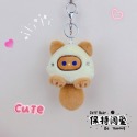 🌸葵の工作室-可愛吱吱叫小貓咪毛絨鑰匙扣掛件創意書包包掛飾-規格圖4