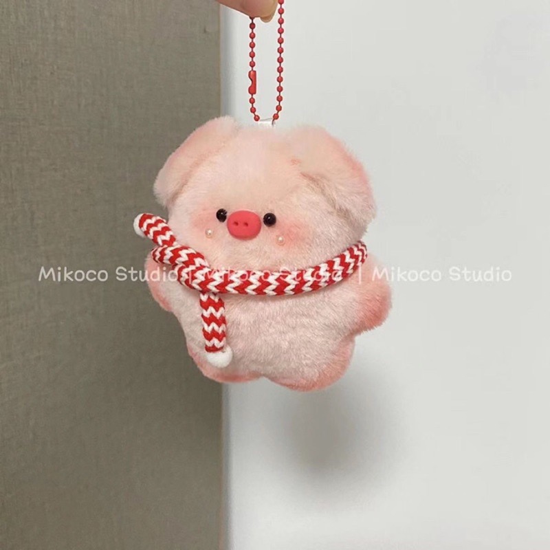 🌸葵の工作室-小豬絨毛吊飾 可愛吊飾 絨毛吊飾 小豬吊飾-細節圖3