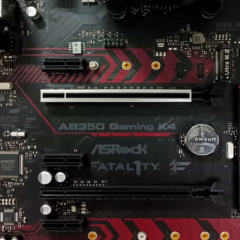 AM4腳位 實體拍攝 ASROCK AB350 GAMING K4 + R5-3600X 附檔板/銅柱風扇-細節圖7