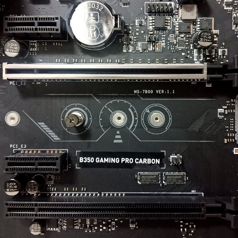 AM4腳位 實體拍攝 MSI B350 GAMING PRO CARBON + R7-3700X 附後檔版/RGB風扇-細節圖4