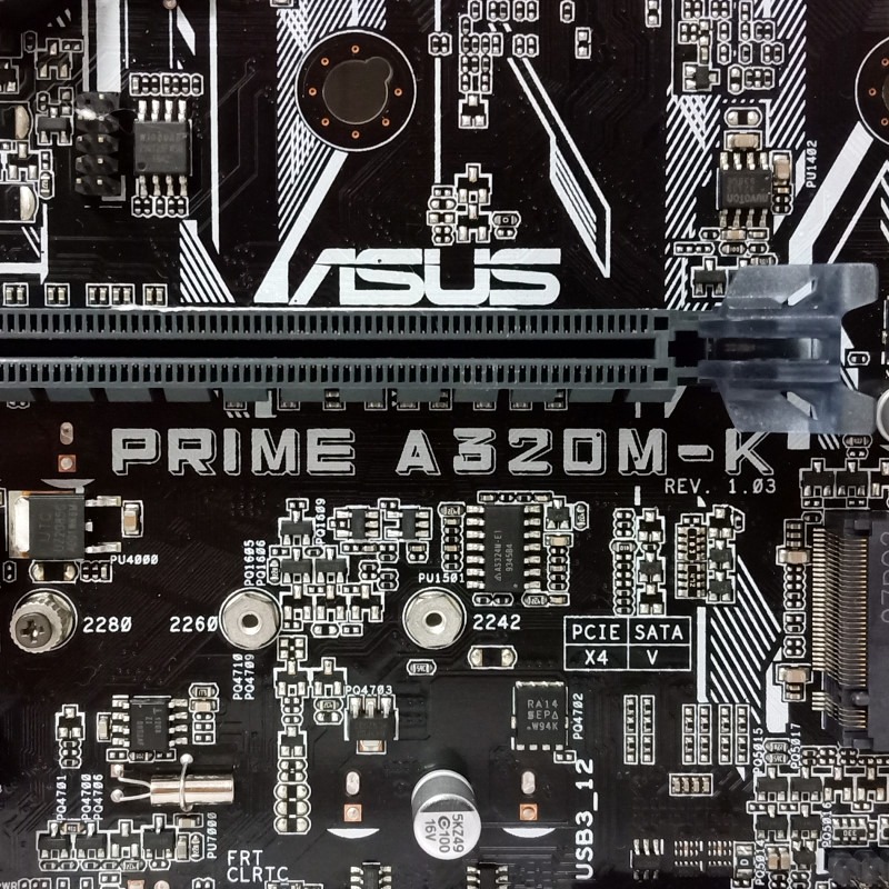 AM4腳位 實體拍攝 ASUS PRIME A320M-K + R5-3400G 附後擋板/原廠風扇-細節圖4