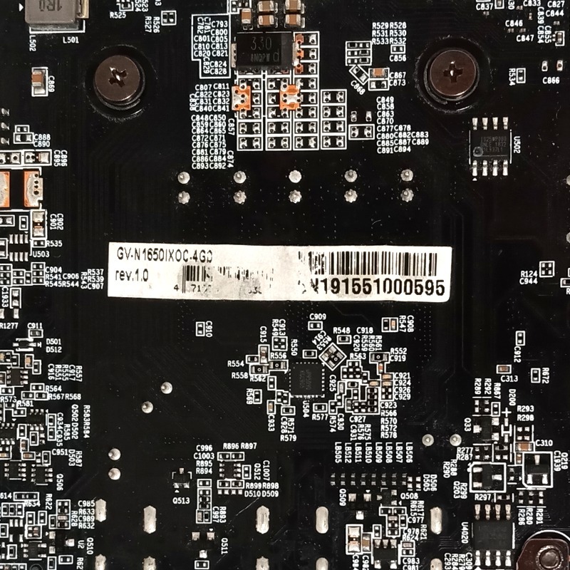 顯示卡 實體拍攝 GIGABYTE GV-N1650IXOC-4GD 無需外接電源 (升級換下一手卡)-細節圖7