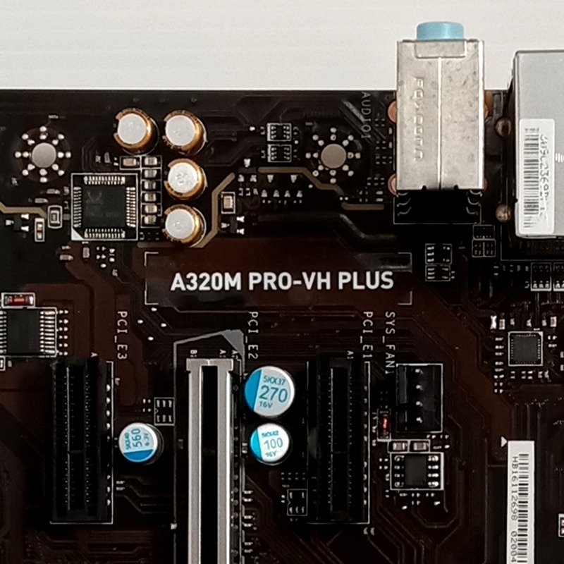 AM4腳位 實體拍攝 MSI A320M PRO-VH PLUS + R3-1300X 附擋板/原廠散熱器-細節圖4