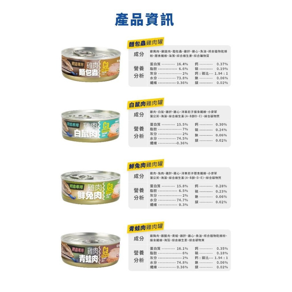 爬蟲專用罐頭【新莊/五股/青島水族】 飼料 藍舌蜥 泰加 南美蜥 巨蜥 麵包蟲 鮮兔肉 白鼠肉 青蛙肉 蜥蜴 適口性佳-細節圖6
