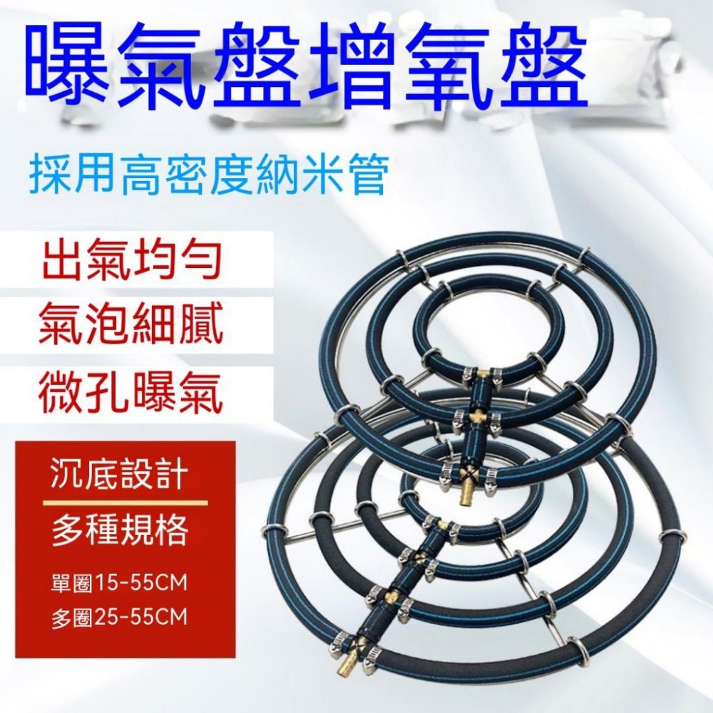 不堵塞/304不銹鋼【新莊/五股/青島】高密度奈米氣泡圈=軟式氣泡條 氣泡石 魚缸.池塘/曝氣盤氣泡盤.水產養殖 不鏽鋼-細節圖2