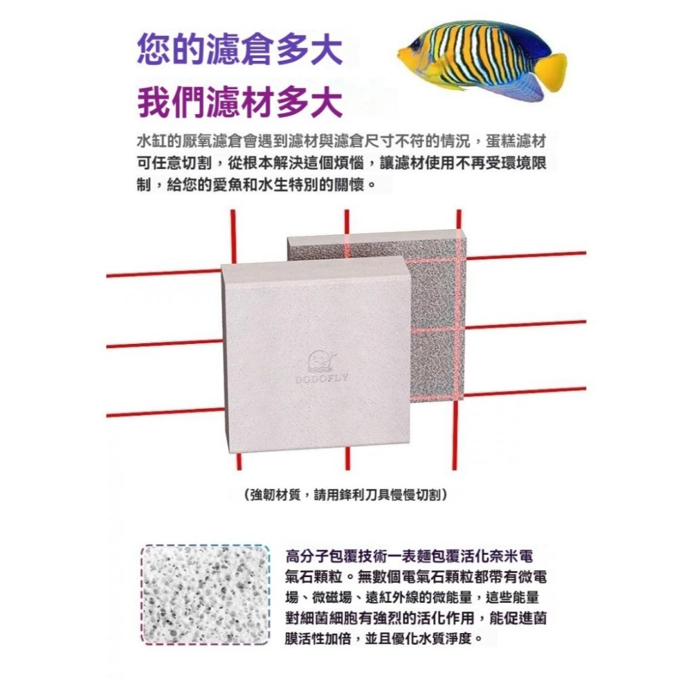 可機洗蛋糕濾材【新莊/五股/青島】嘟嘟飛DODOFLY 5D海霸王 海綿濾材 培菌磚 淡海水 強效培菌 魚缸過濾淨化水質-細節圖8